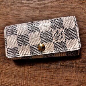 Louis Vuitton Damier Azur Key & Card Holder - White & Blue